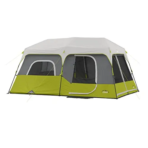 CORE 9 Person Instant Cabin Tent set up in a campsite