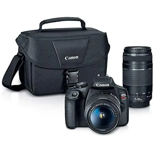 Canon EOS Rebel T7 DSLR Camera with two lenses