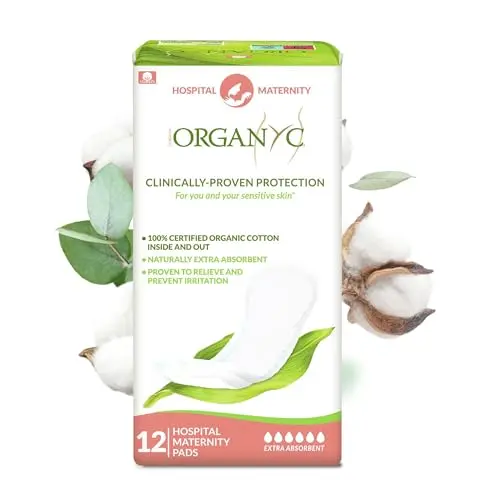 Organyc Hospital Postpartum Pads pack with organic cotton