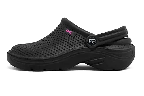 Hey Medical lightweight EVA slip-on nursing clogs in black