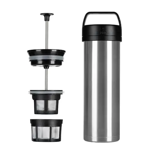 ESPRO P0 Ultralight brushed stainless steel travel French press