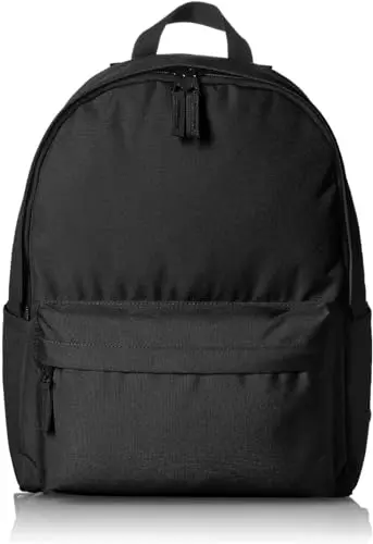 Amazon Basics Classic Black School and Travel Backpack