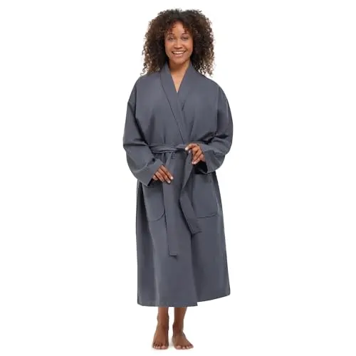 Monarch Chamois Microfiber Shawl Hotel Robe, showing shawl collar and medium-weight fabric