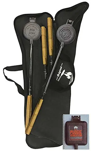 BestNest round pie irons set with storage bag and recipe book