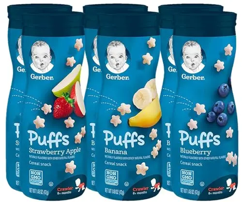 Gerber Graduates Puffs in assorted flavors canister