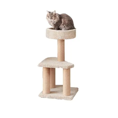 Amazon Basics Beige Multi-Level Cat Tree with Scratching Posts