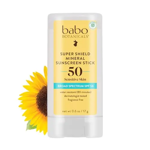 Babo Botanicals Super Shield sunscreen stick.