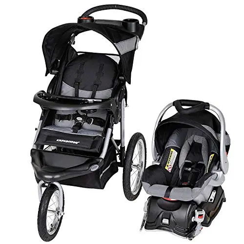 Baby Trend Expedition Jogger Travel System in Millennium White