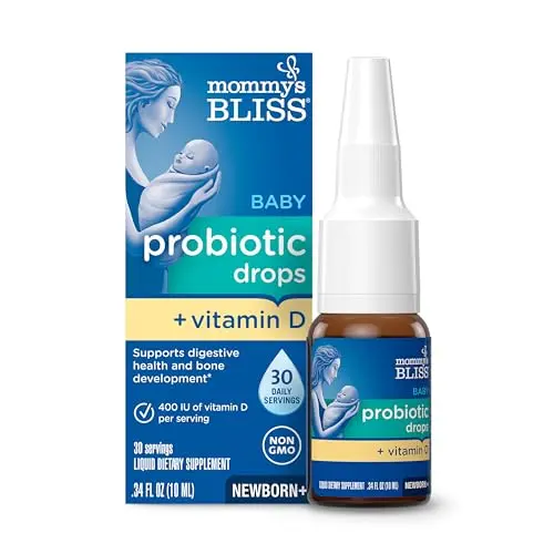 Mommy's Bliss Baby Probiotic Drops plus Vitamin D bottle