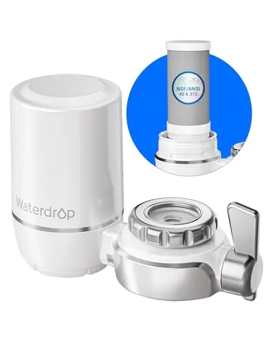Waterdrop faucet-mounted water filter with a sleek switch for filtered and tap water