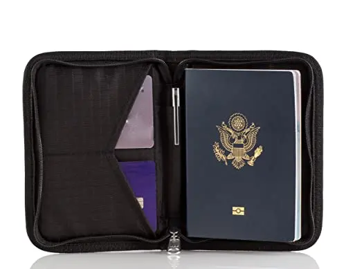 Zero Grid passport holder and travel wallet with RFID blocking