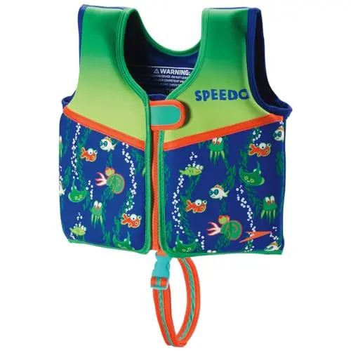 Speedo Unisex-Child Swim Flotation Classic Life Vest in Azure Blue