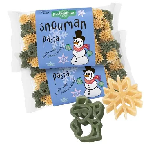Pastabilities Christmas Snowman and Snowflake Pasta