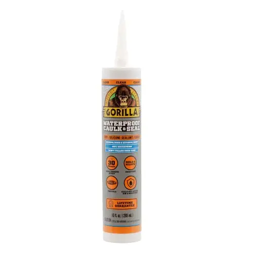 Gorilla Waterproof Clear Silicone Caulk cartridge
