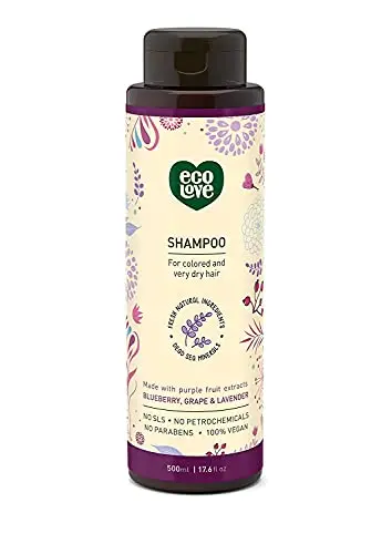 ecoLove Natural Shampoo for color treated hair with lavender and organic ingredients