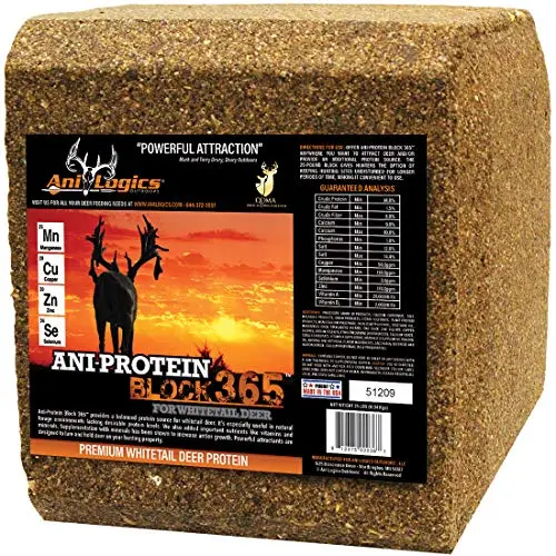 Ani-Logics Outdoors 25 lb deer protein block for long-lasting attraction