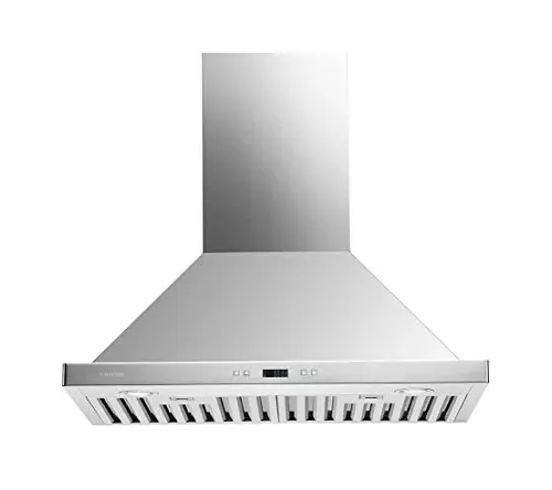 Cavaliere CAV-SV218Z-30 convertible range hood with LED lights and baffle filter