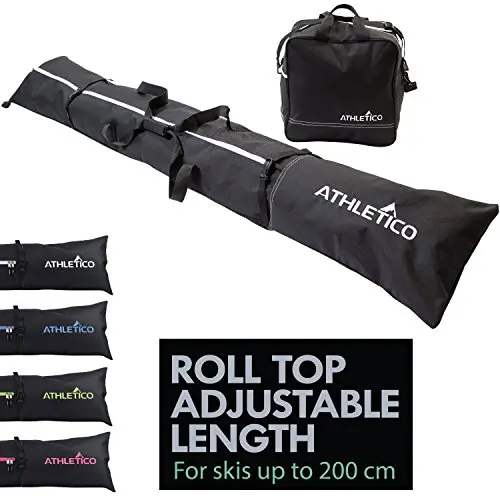 Athletico unpadded ski and boot bag combo set