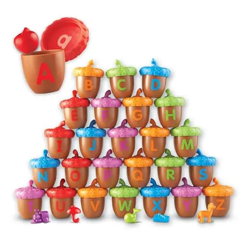 Learning Resources alphabet acorns activity set with small counters