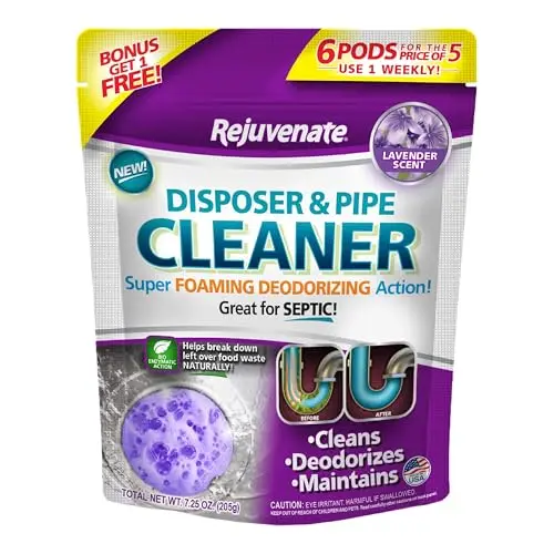 Rejuvenate garbage disposal and drain pipe cleaner pods, lavender scent