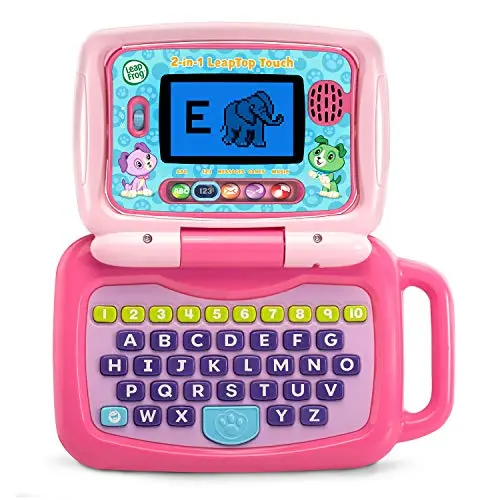 LeapFrog pink 2-in-1 toddler laptop that converts to a tablet