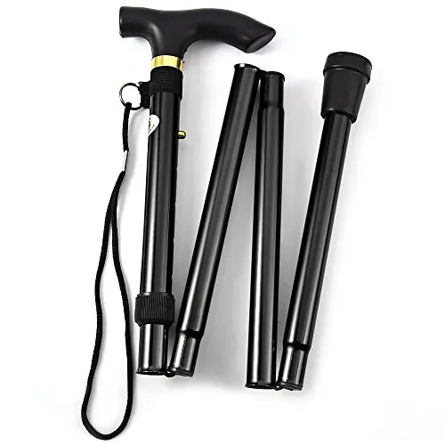 Comfkey lightweight aluminum folding walking stick