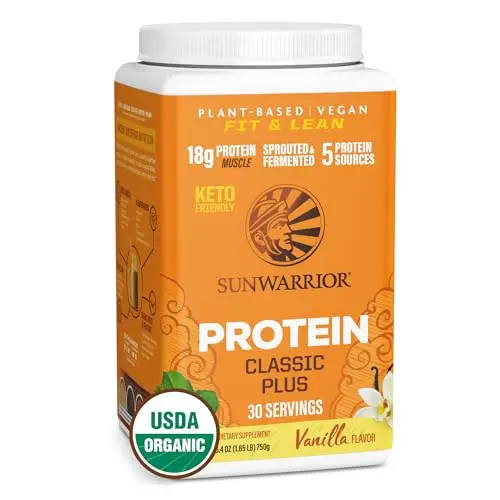 Sunwarrior Classic Plus Organic Vegan Protein Powder in Vanilla