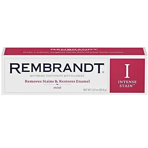 REMBRANDT Intense Stain Whitening Toothpaste tube