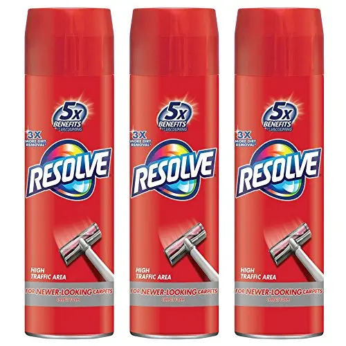 Resolve High Traffic Carpet Foam three-pack of aerosol cans