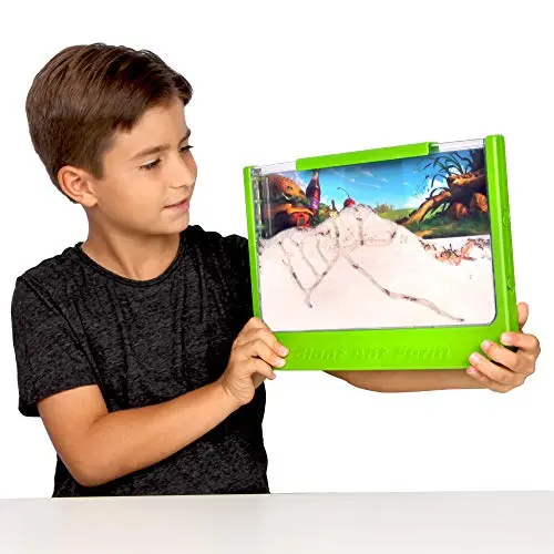 Uncle Milton Giant Ant Farm with large green viewing panel