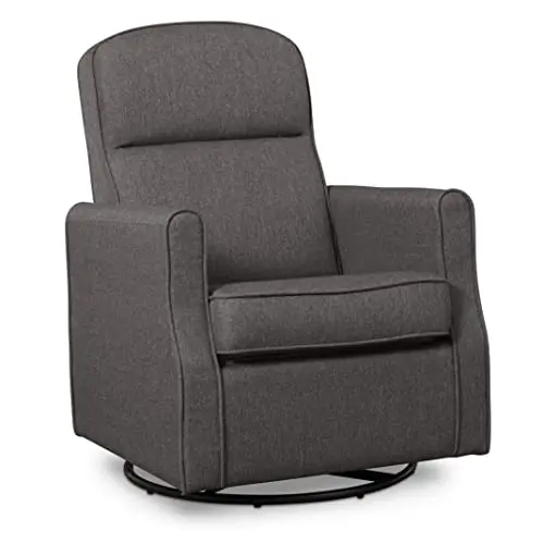 Delta Children Blair slim nursery glider swivel rocker in charcoal