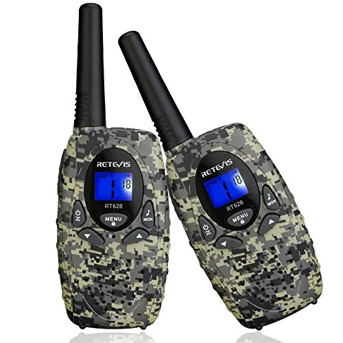 Retevis RT628 kids walkie talkies in camouflage color with LCD display