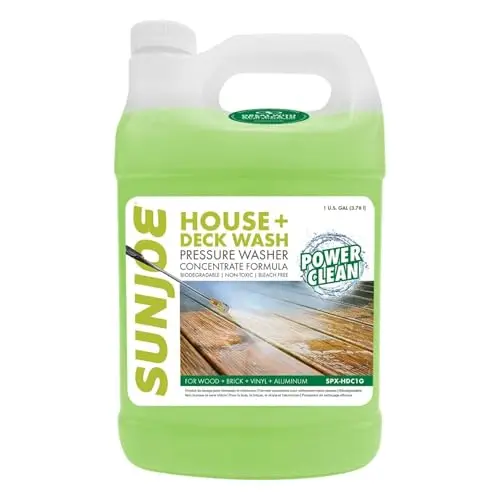 Sun Joe House and Deck All-Purpose Pressure Washer Concentrated Cleaner Detergent, 1 Gallon