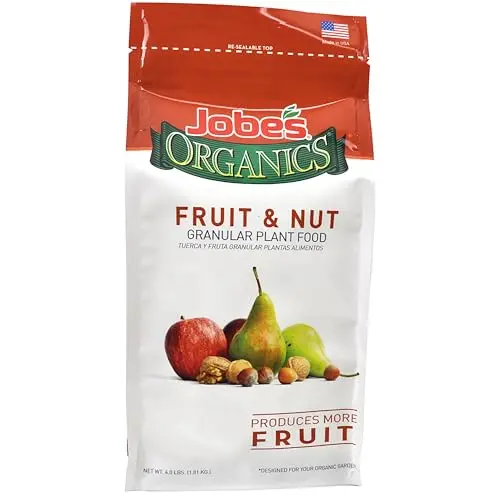 Jobe's Organics 4-pound bag of granular fertilizer for fruit and nut trees