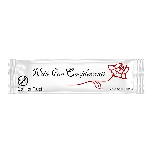 Diamond Wipes Pre-moistened Hand Wipes in a large pack of 500 individually wrapped wipes