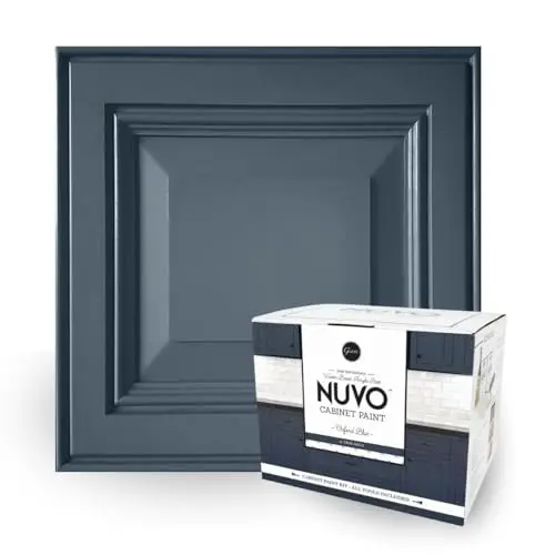 Giani Nuvo Oxford Blue Cabinet Makeover Kit with paint cans and tools