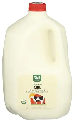 Whole Foods Market 365 brand gallon of organic whole milk