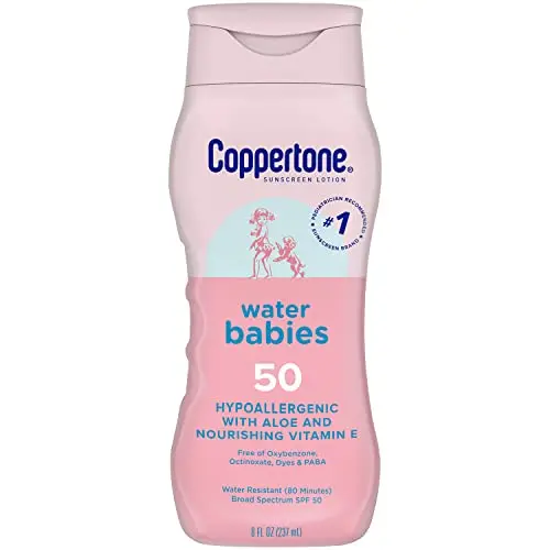 Coppertone WaterBabies baby sunscreen lotion bottle