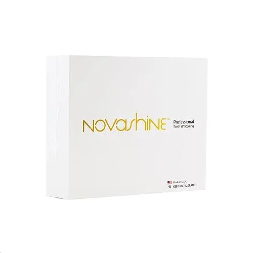 Novashine Professional Teeth Whitening Kit with blue LED light and travel bag