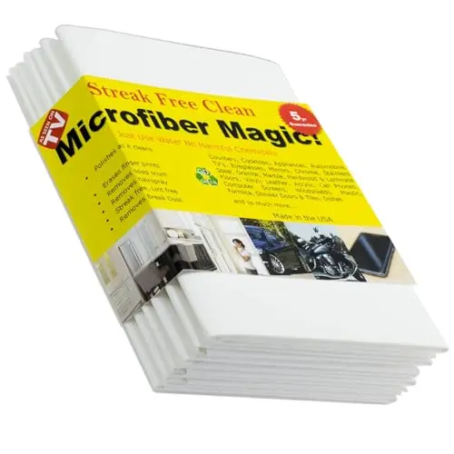 Microfiber Magic 6-pack of white streak-free cleaning cloths