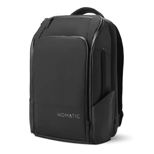 NOMATIC black expandable backpack in both briefcase and backpack mode