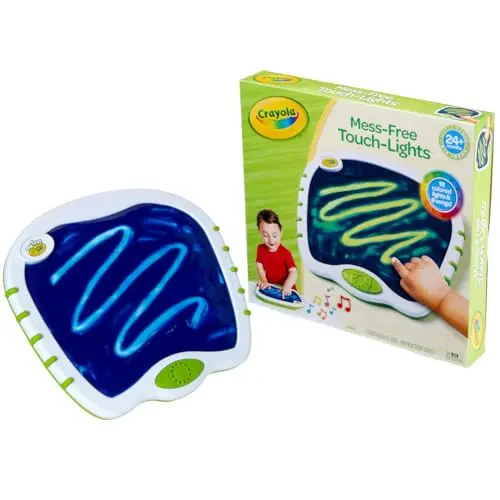 Crayola Toddler Touch Lights drawing pad showing glowing colors