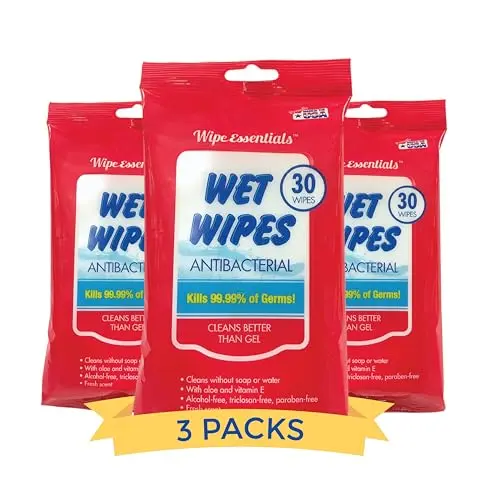 WipeEssentials hand sanitizing wipes in resealable travel packs