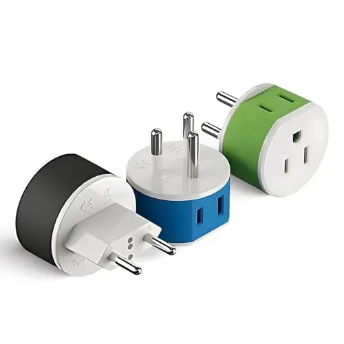 OREI Thailand Power Plug Adapter 3 Pack in blue