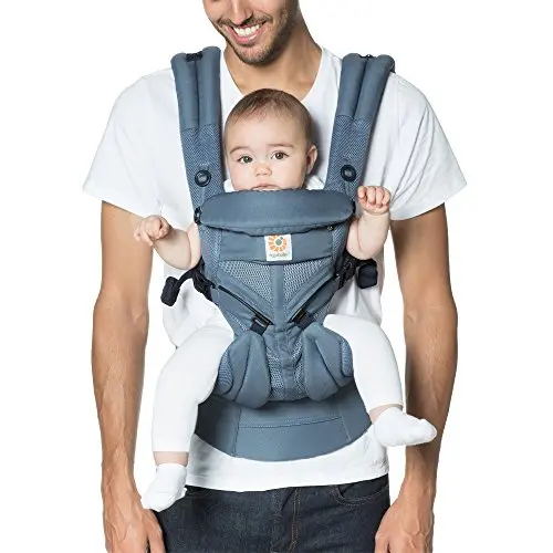 ERGObaby Omni Classic Baby Carrier in Oxford Blue on a man