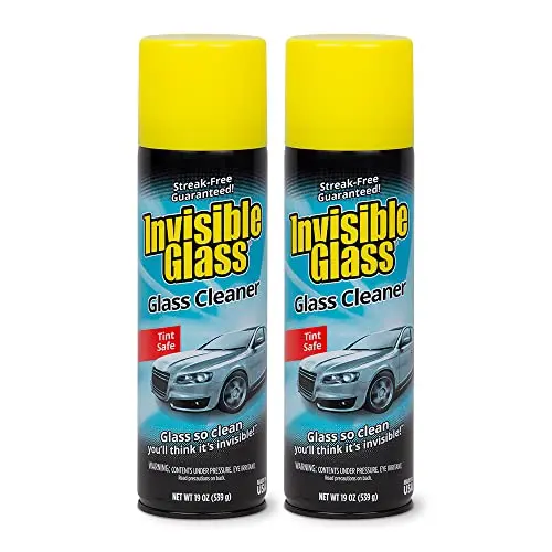 Invisible Glass Foam Cleaner aerosol can with foam dispenser