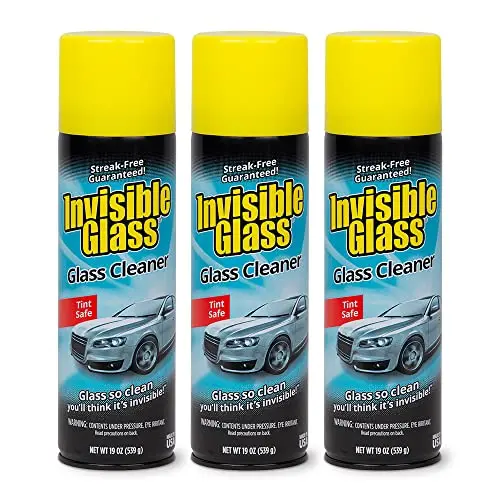 Invisible Glass aerosol can with foam cleaner for auto and home