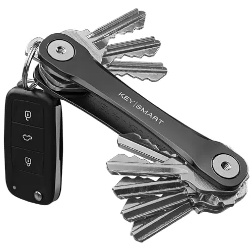 KeySmart Flex key organizer in black with flexible polycarbonate plates