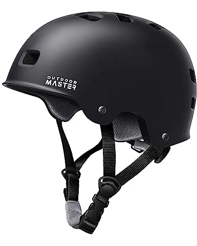 OutdoorMaster Multi-Sport Helmet in Black with two removable liners