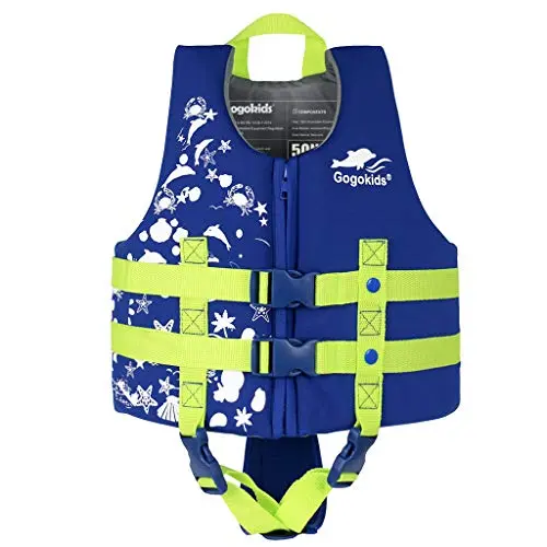 Gogokids toddler swim vest with colorful design and adjustable straps
